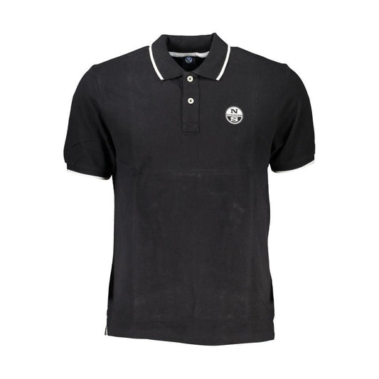 Black Cotton Polo Shirt