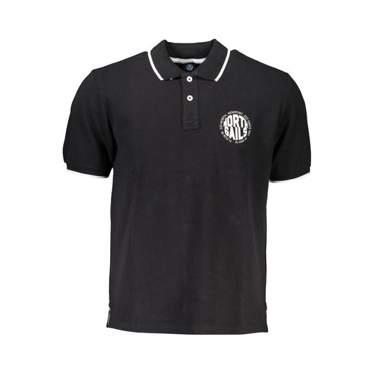 Black Cotton Polo Shirt