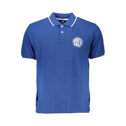 Blue Cotton Polo Shirt