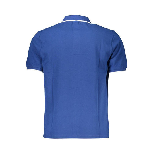 Blue Cotton Polo Shirt