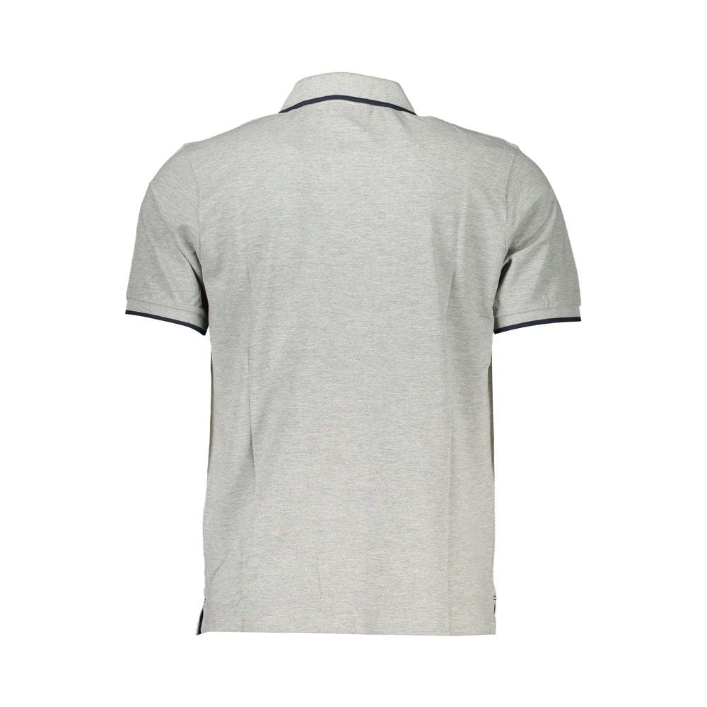 Gray Cotton Polo Shirt