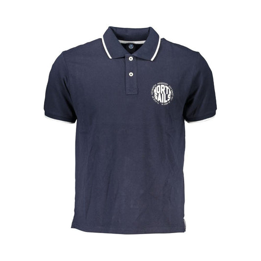 Blue Cotton Polo Shirt