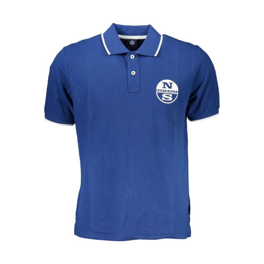 Blue Cotton Polo Shirt