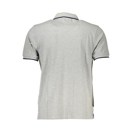 Gray Cotton Polo Shirt