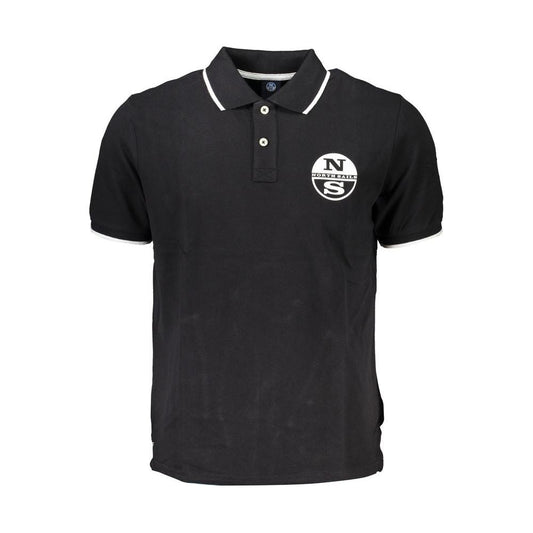 Black Cotton Polo Shirt