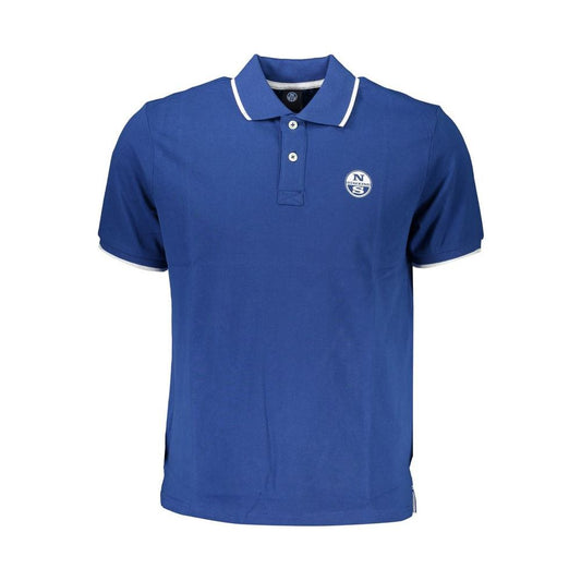 Blue Cotton Polo Shirt