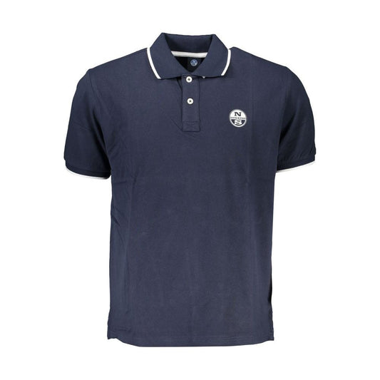 Blue Cotton Polo Shirt