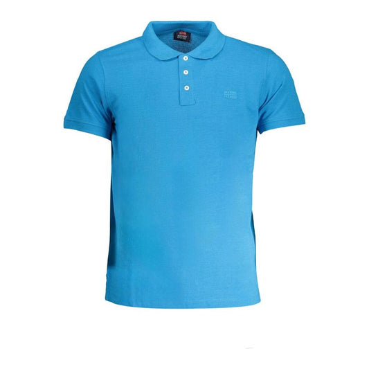 Blue Cotton Polo Shirt