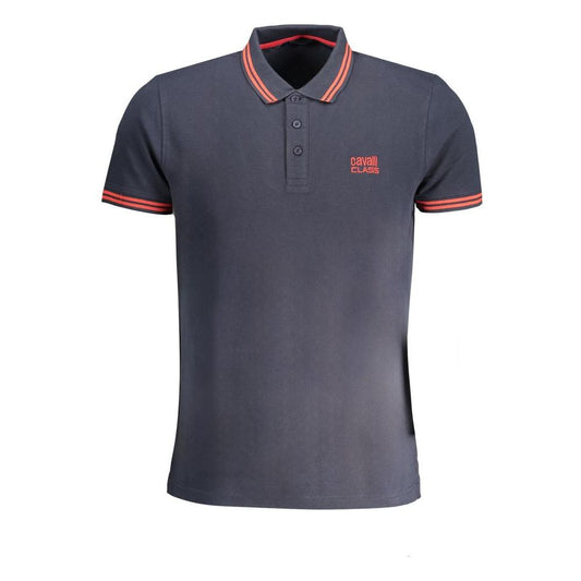 Blue Cotton Polo Shirt