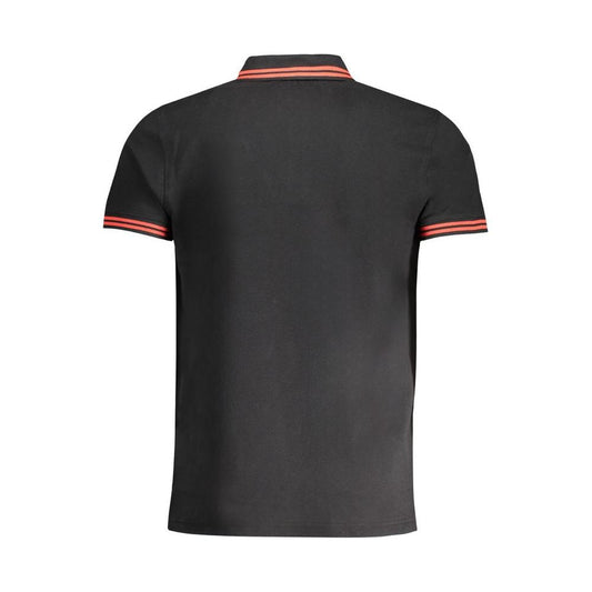 Black Cotton Polo Shirt