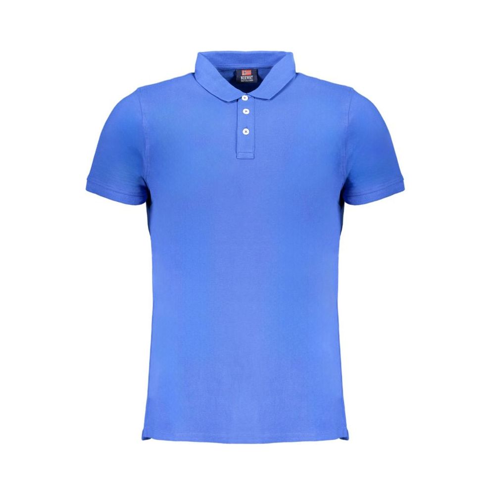 Blue Cotton Polo Shirt