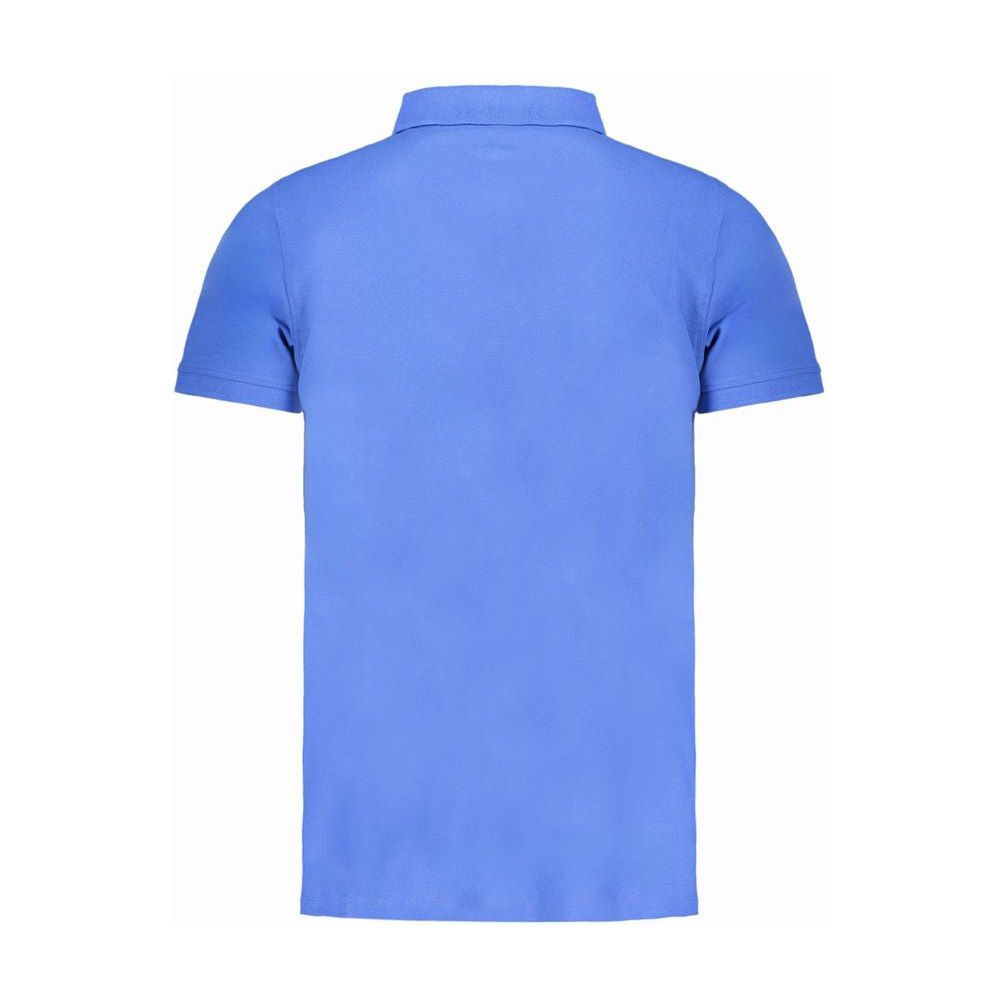 Blue Cotton Polo Shirt