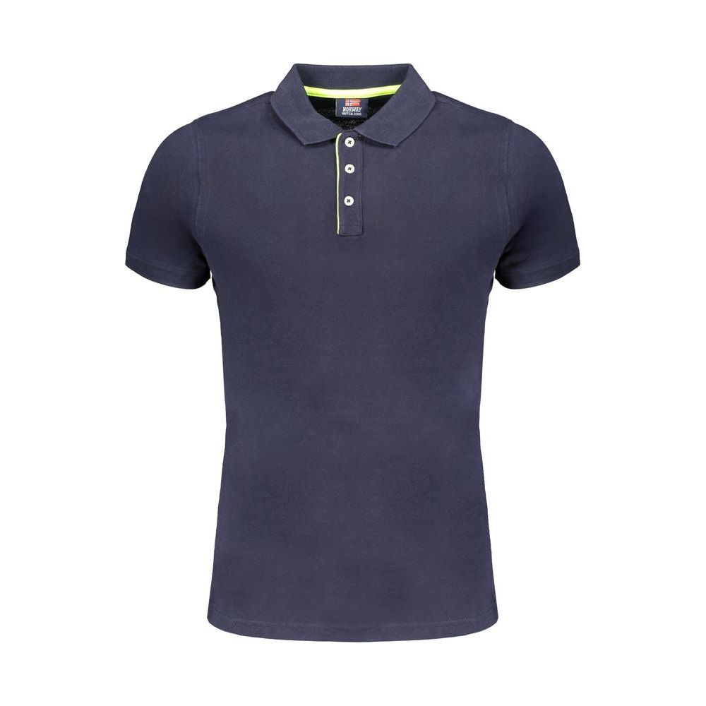 Blue Cotton Polo Shirt