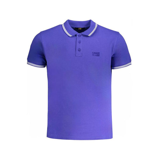 Blue Cotton Polo Shirt