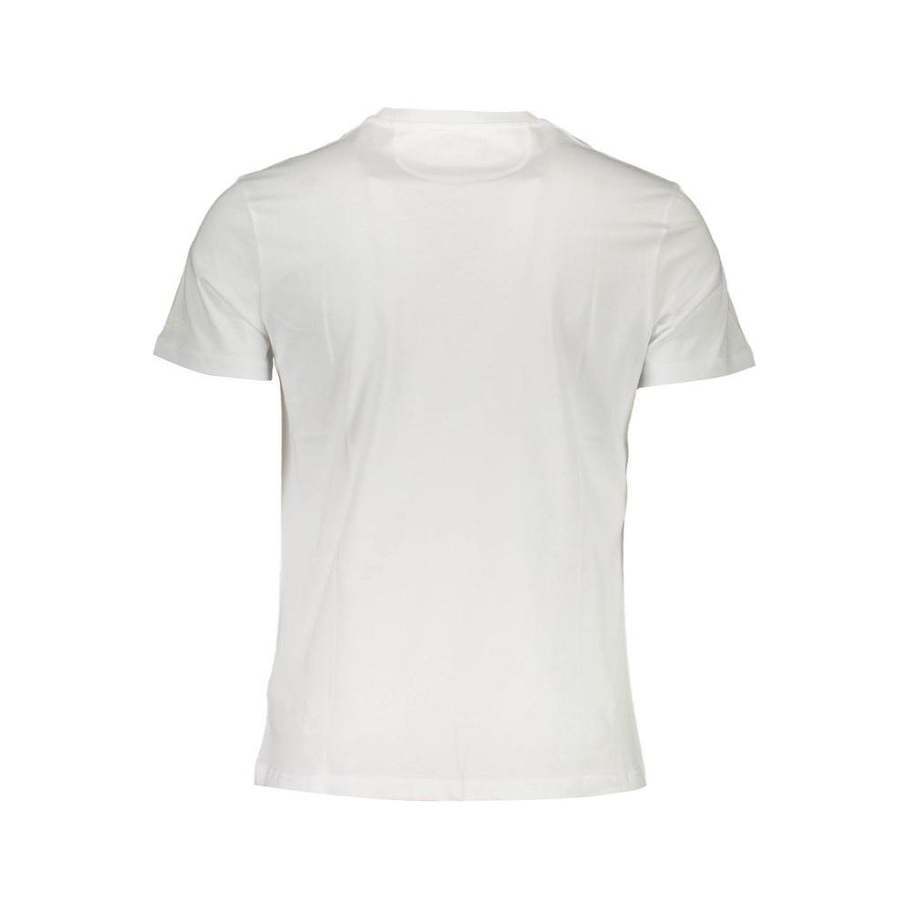 Elegant White Crew Neck Tee with Signature Print