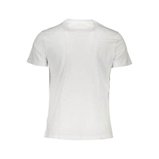 Elegant White Crew Neck Tee with Signature Print