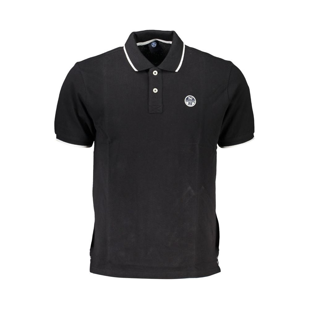 Black Cotton Polo Shirt