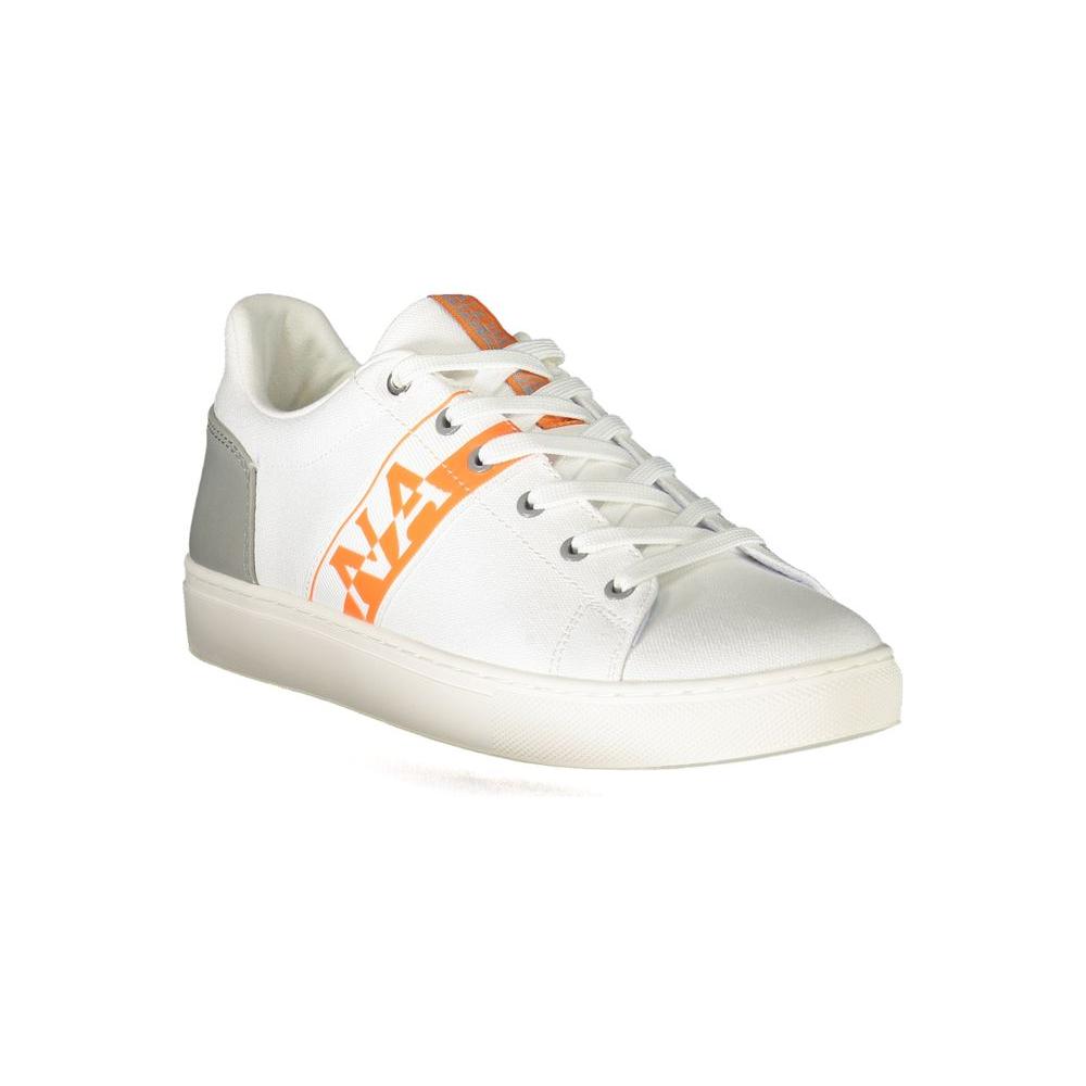 White Polyester Sneaker