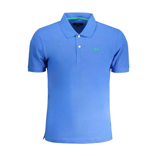 Blue Cotton Polo Shirt