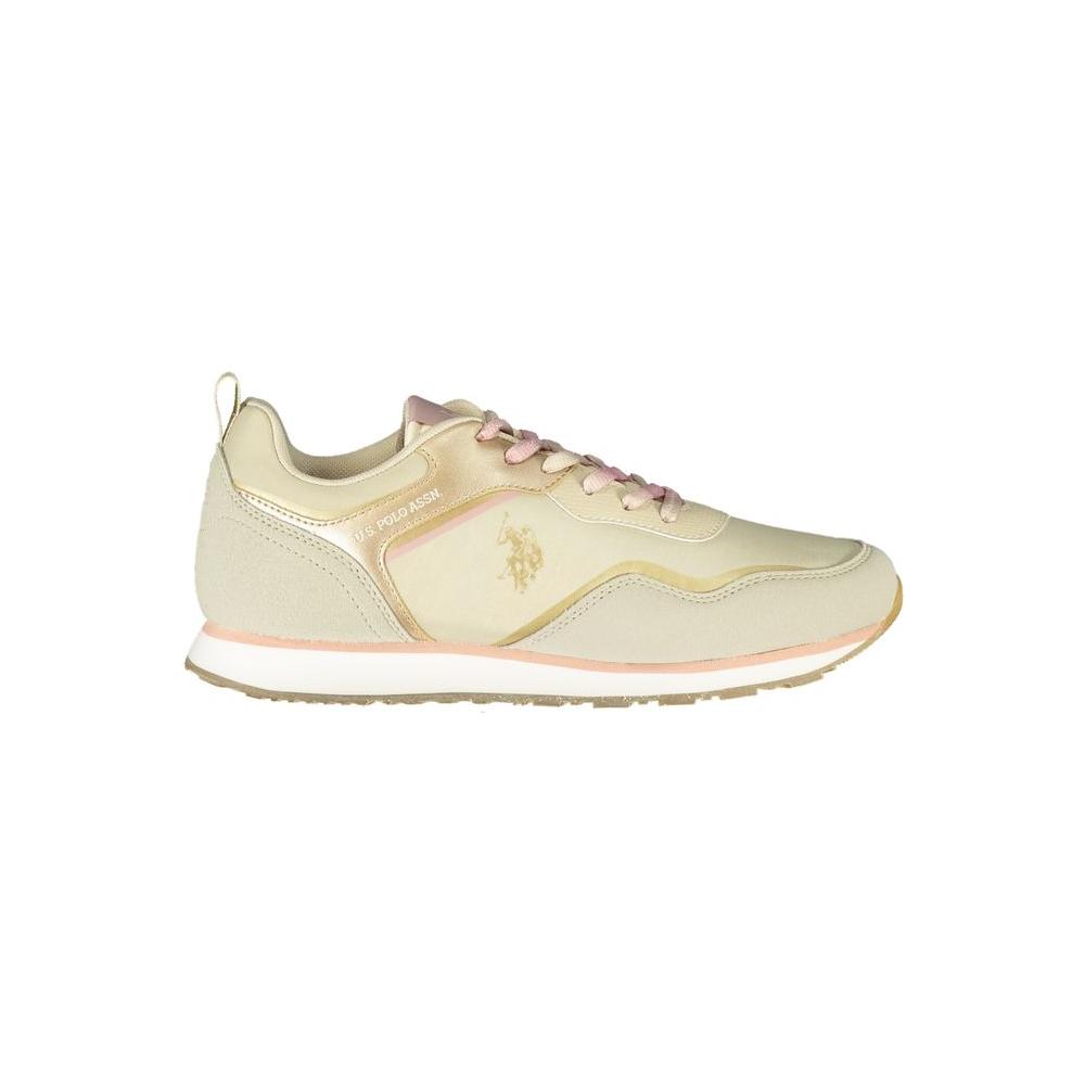 Beige Polyester Sneaker