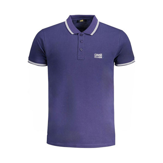 Blue Cotton Polo Shirt