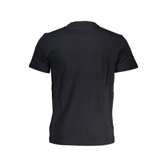 Elegant Embroidered Black Cotton Tee