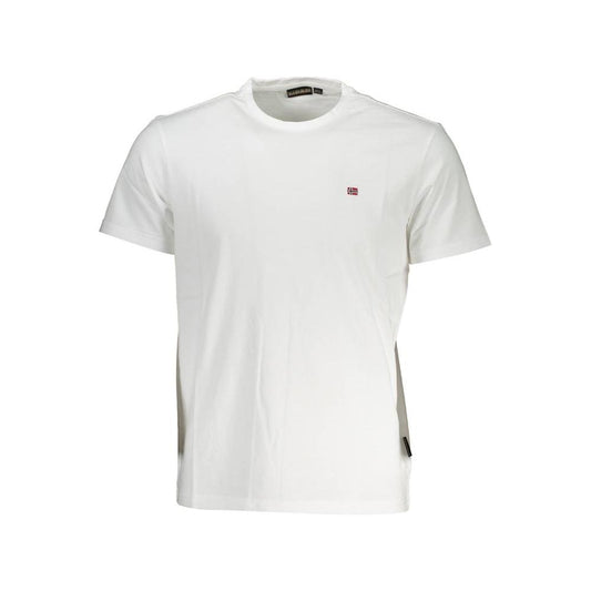 Elegant Embroidered White Tee for Men