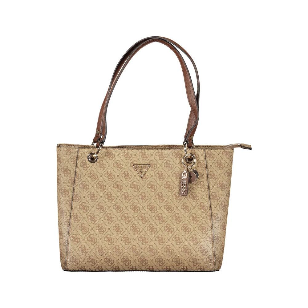 Beige Polyethylene Handbag