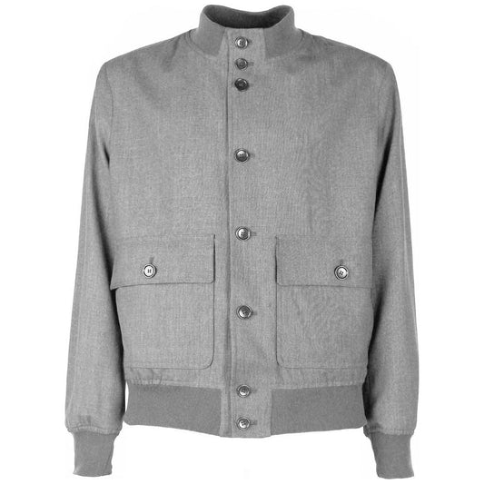 Elegant Light Wool Silk-Linen Jacket Made in Italy