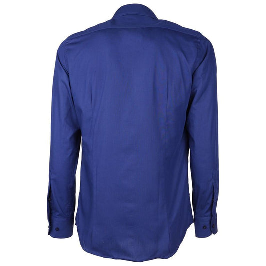 Blue Cotton Shirt Made in Italy