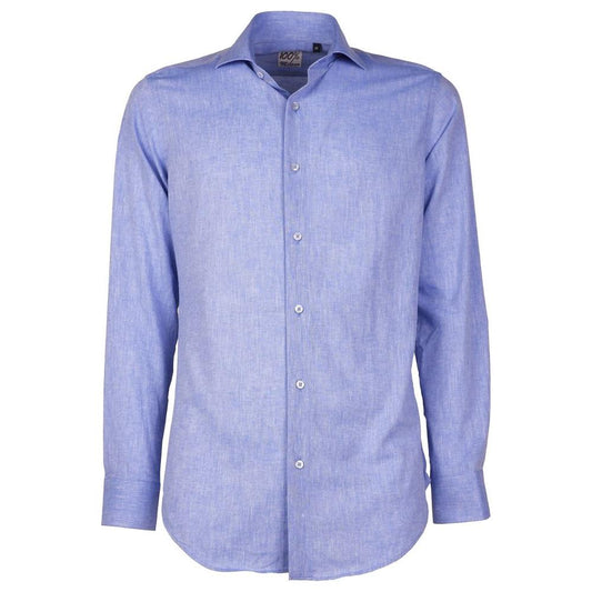 Light Blue Cotton Shirt Made in Italy