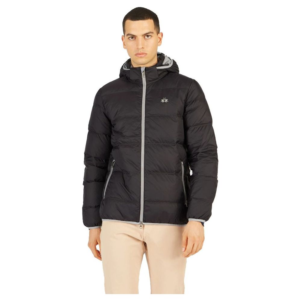 La Martina Elegant Goose Down Men's Jacket with Hood La Martina