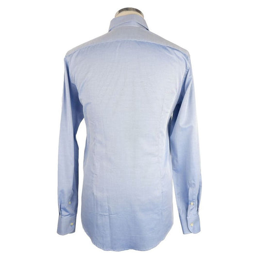 Elegant Light Blue Milano Shirt Made in Italy