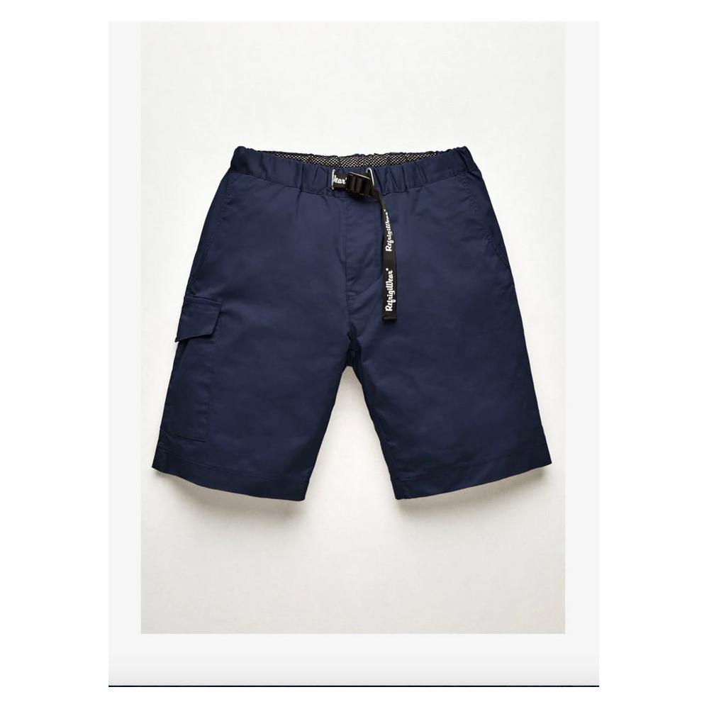 Elegant Blue Cotton Blend Shorts