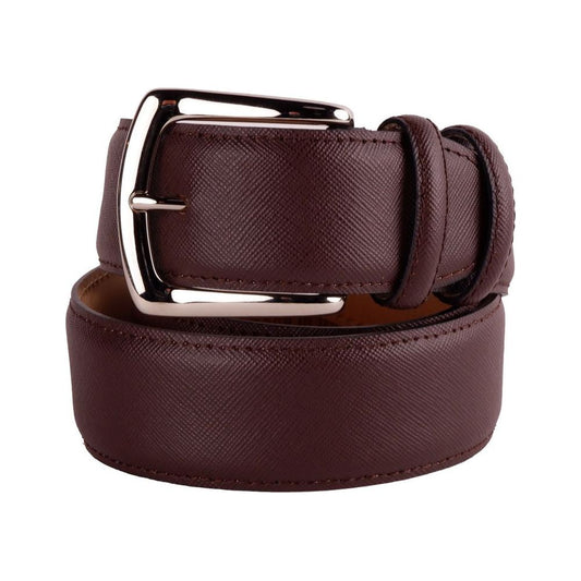 Elegant Saffiano Calfskin Leather Belt