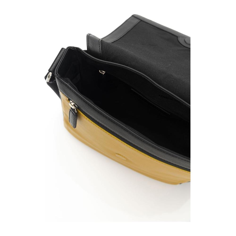 Cerruti 1881 Elegant Yellow Leather Crossbody Bag Cerruti 1881