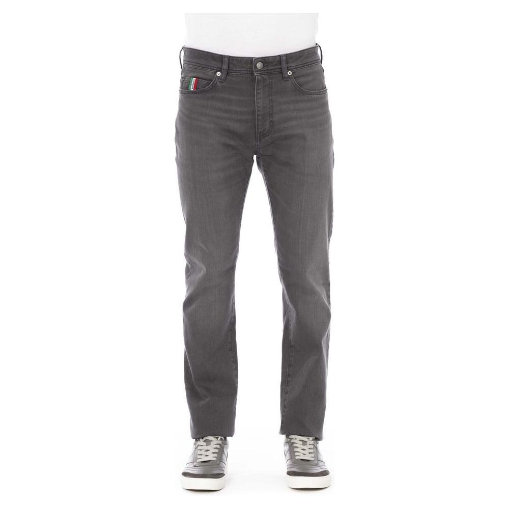 Baldinini Trend Chic Tricolor Inset Jeans for Gentlemen Baldinini Trend