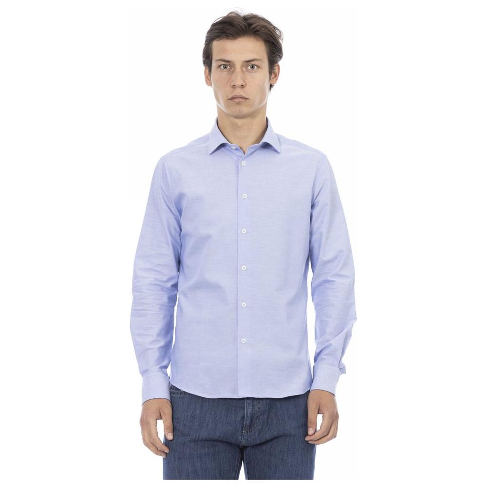 Elegant Light Blue Cotton Shirt