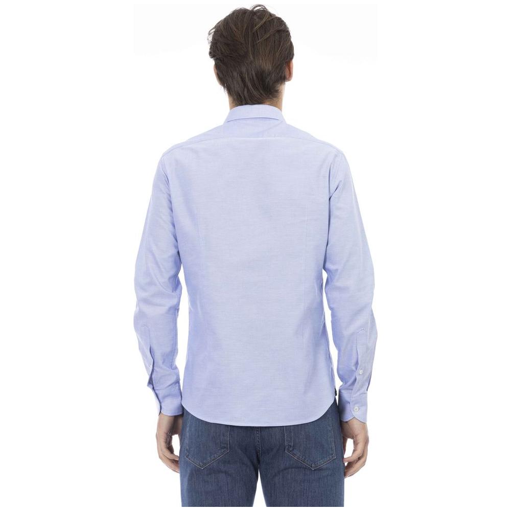 Elegant Light Blue Cotton Shirt