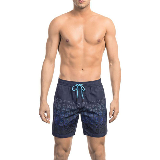 Elegant Degradé Swim Shorts in Blue