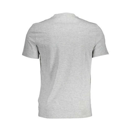 Sleek Gray Crew Neck Logo Tee