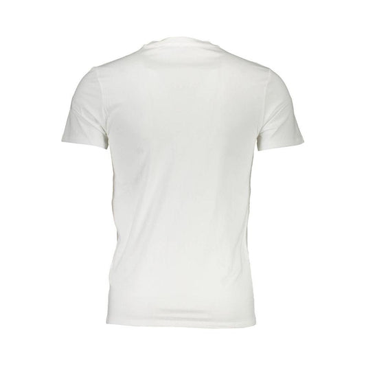 Chic White Slim Fit V-Neck Tee