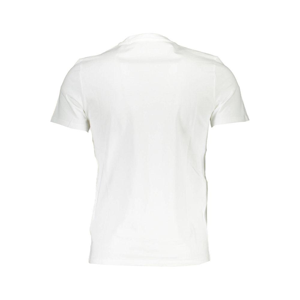 Sleek Slim Fit White Tee with Logo Print