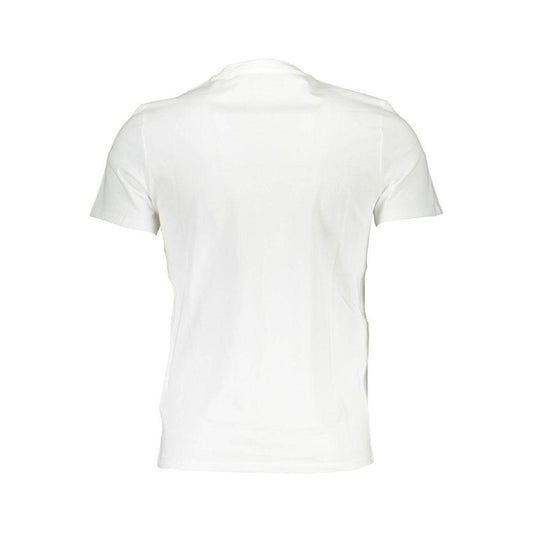 Guess Jeans Sleek Slim Fit White Tee with Logo Print Guess Jeans