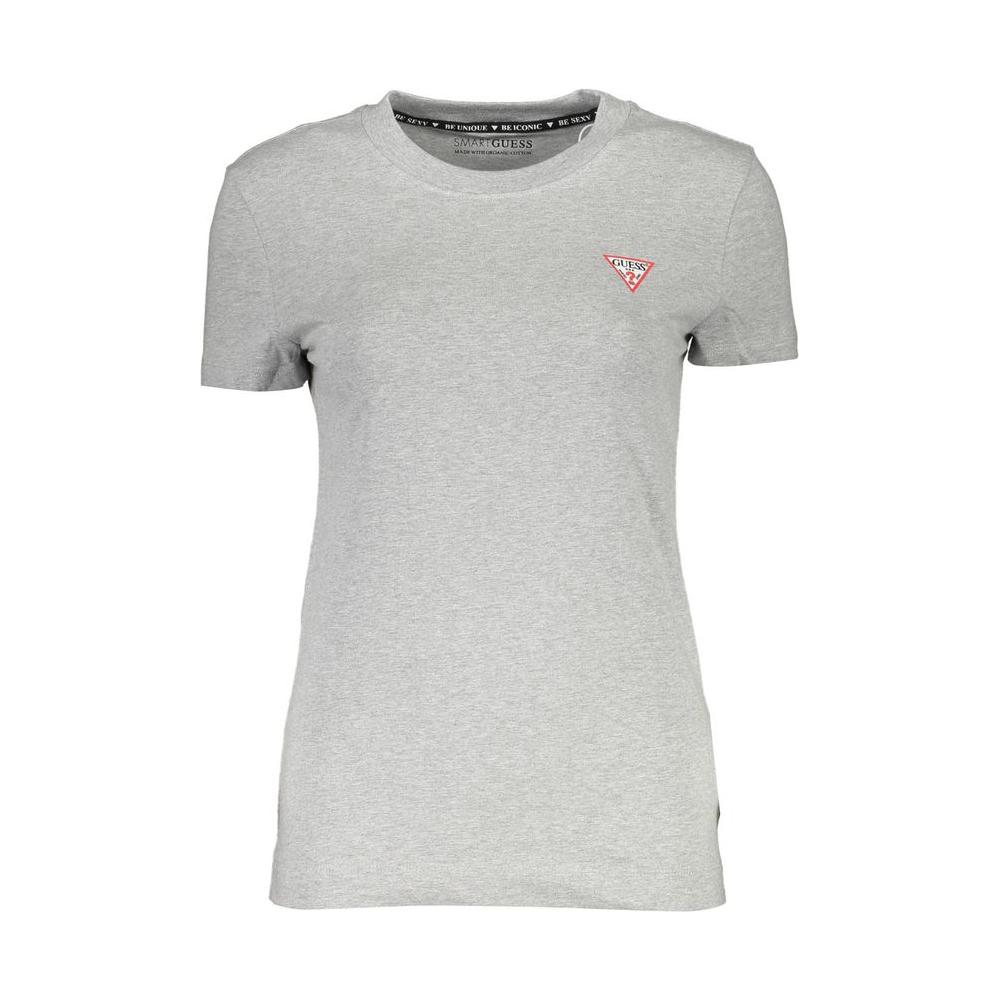 Chic Gray Logo Print Organic Tee