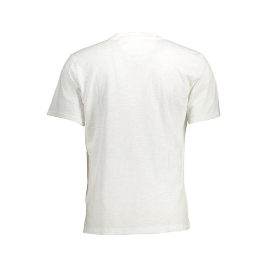 Elegant White Embroidered Pocket Tee