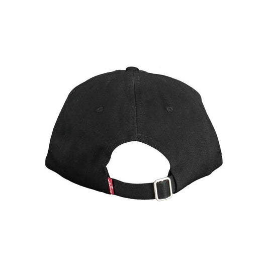 Chic Embroidered Visor Cap in Elegant Black