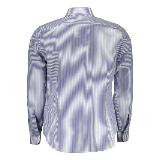 Elegant Blue Cotton Long Sleeve Shirt La Martina