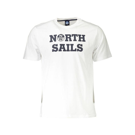 North Sails Elegant White Round Neck Tee with Print North Sails