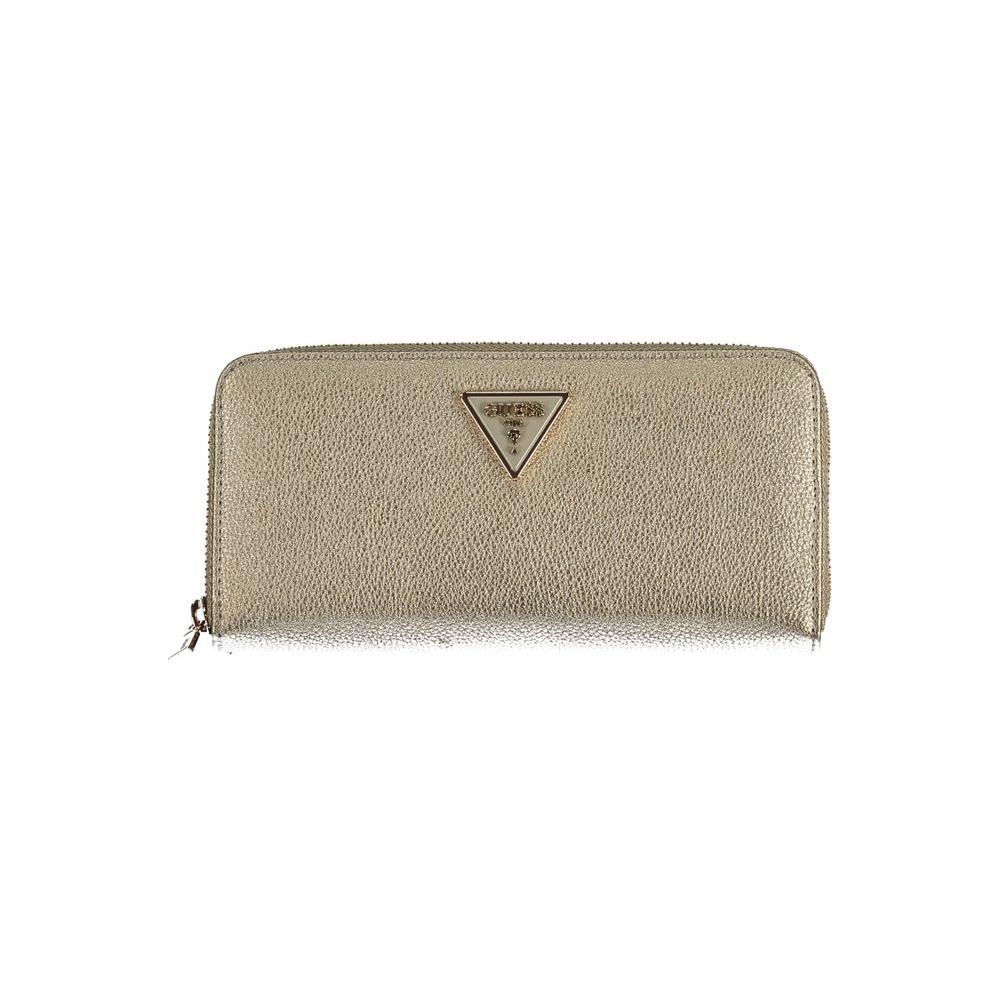 Elegant Gold Meridian Zip Wallet